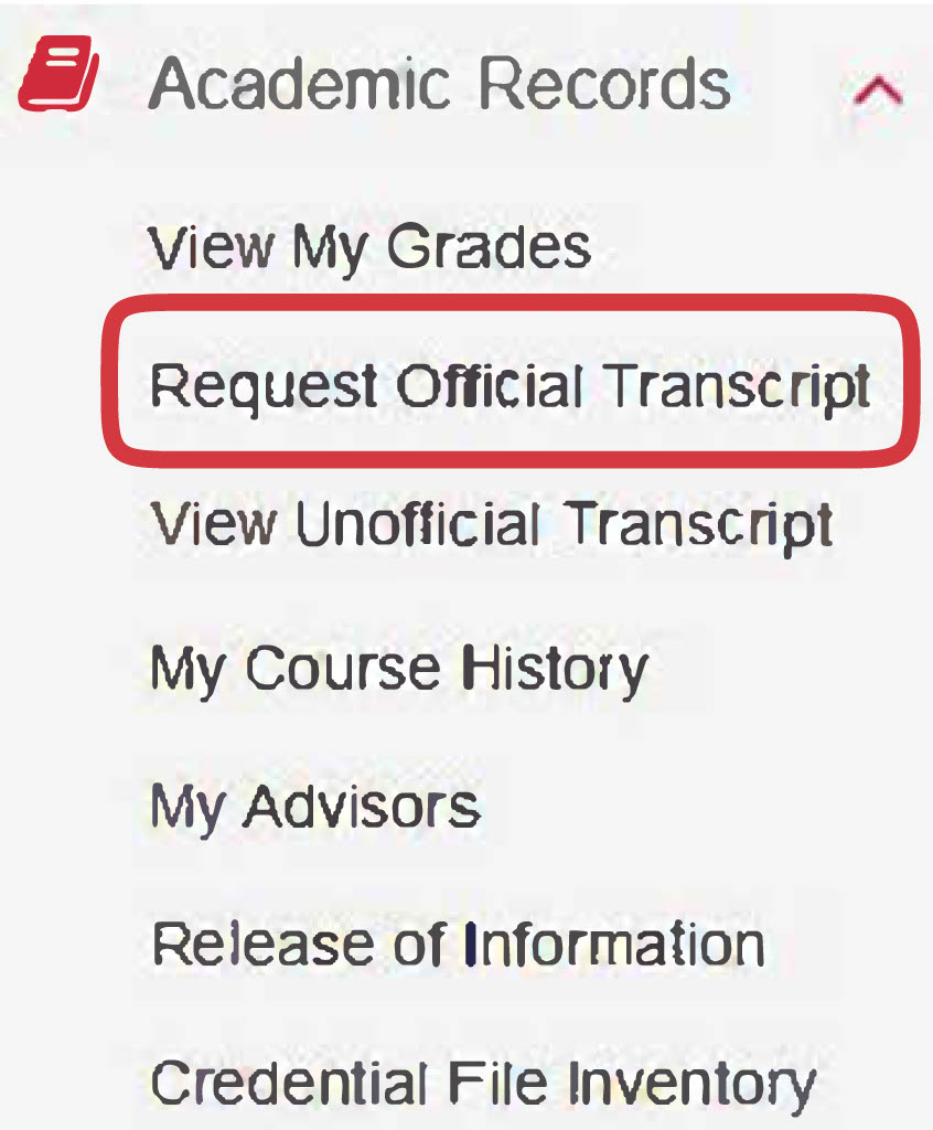 Academic Records - Request Official Transcript